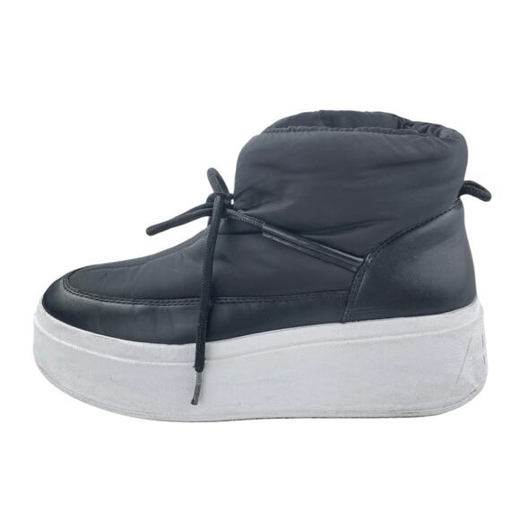 ASH Millie S Women's Black Lace Up Round Toe Platform Winter Snow Boots Size 7.5 - Picture 1 of 5